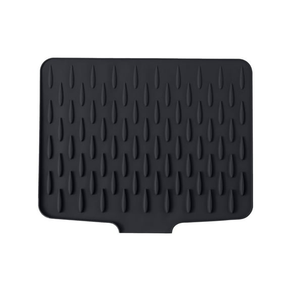 Silicone Drainage Pad Kitchen Accessories, Countertop Drain Mat, Sloped Design for Fast Water Draining, Heat-Resistant, Shock-Absorbing, Food-Grade Silicone, 40x30cm