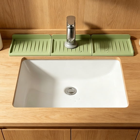 Silicone Draining Mat with Efficient Through-Hole Drainage, Flexible Non-Slip Kitchen Countertop Drying Pad, Versatile Dish Vegetable Drying Rack, 1.93" x 4.5" x 8.6", KTFgvq