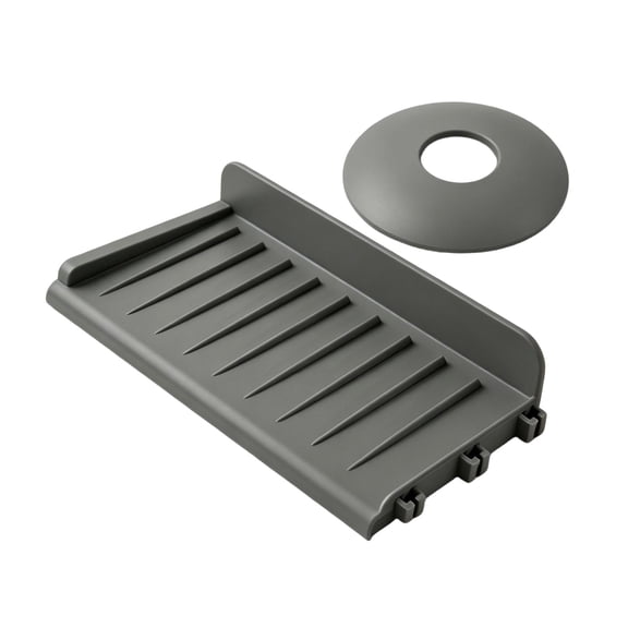 Silicone Draining Mat Kitchen Drying Mat Dishes Bowls Vegetables Flexible Non Slip Easy Clean Silicone Accessory Multi Purpose Household Countertop Protection,Gray