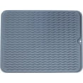 thumbnail image 1 of Silicone Drying Mat, 16"X12" - Grooved Heat-Resistant, Non-Slip Bpa-Free Blue, 1 of 5