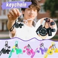 thumbnail image 1 of Silicone Dumbbell Keychain For Gym Lovers, Metal Handle Fitness Keyring With Motivational Design, Cute Gym Bag Charm Gift For Women Men Workout Accessories, 1 of 6