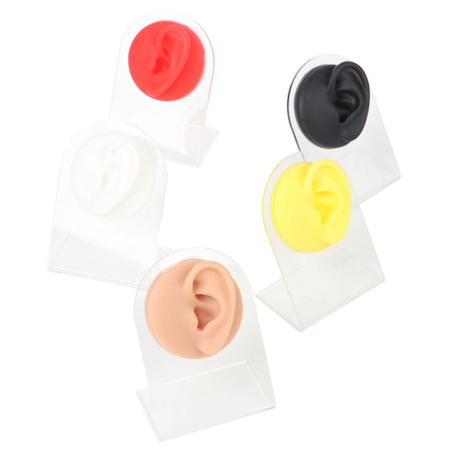 Silicone Ear Model Practice Piercings Tools Ear Studs Display With ...