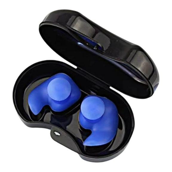 Silicone Ear Plugs for Swimming & Sleeping - 1-Pair Waterproof Ear Protectors with Noise Reduction, for Swimming, Surfing & Travel