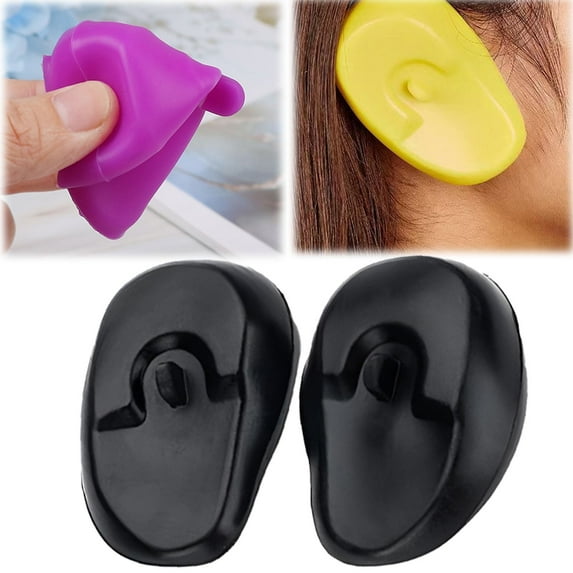 Silicone Ear Protectors Cozival Reusable Silicone Ear Protectors for Hair Coloring - Waterproof Caps for Home Hair Dye, Salon Perming, and Conditioning Treatments (1 Pair), Hair Dye Ear Caps, B