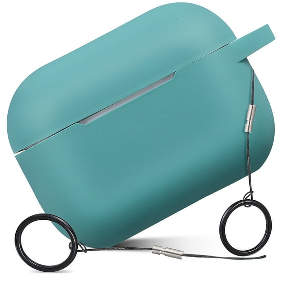 Silicone Earbuds Case and Anti-Lost Ring Buckle Lanyards Compatible for AirPods Pro 2