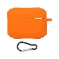 thumbnail image 1 of Silicone Earbuds Protective Case Waterproof Rechargeable Case Cover with Keychain Front LED Light for IOS Earbud Pro Orange, 1 of 8