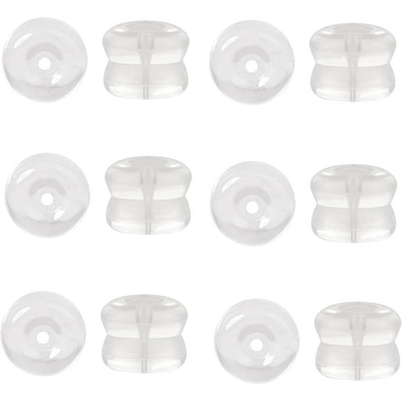Silicone Earring Backs, 14Pcs Clear Rubber Earring Backs for Studs Droopy Ears Heavy Earrings, Clear Silicone Earring Lifters Backs Pierced Replacement Backer