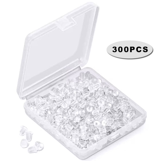 Silicone Earring Backs Replacements Plastic Rubber Earring Backs Pierced Clear Earring Backs Soft Clear for Studs Posts To Stop Earrings Drooping Sleeping
