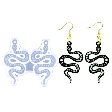 Silicone Earring Mold Keychain Resin Mold Epoxy Resin Casting Molds for Craft DIY Charms Pendant Earring Jewelry Making