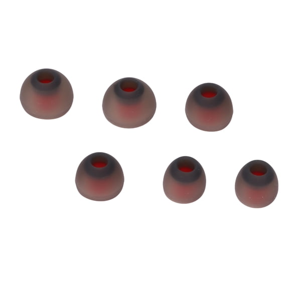Silicone Eartips, Replacement Earbud Tips Comfortable Interchangeable Gray Red For 4.5-6.5mmSound Guide Holes