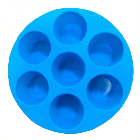 Silicone Egg Bite Molds for Air Fryer - 7-Cavity Non-Stick Muffin Pan for Cupcakes/Quiches/Tarts - Dishwasher Safe