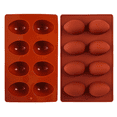 thumbnail image 1 of Silicone Egg Molds, 8 Cavity Easter Egg Molds for Chocolate, Food-grade Half Eggs Shape Silicone Mold for Easter Cake Decorating Diy Baking Peanut Butter Candy Soap Wax Blue, 1 of 7