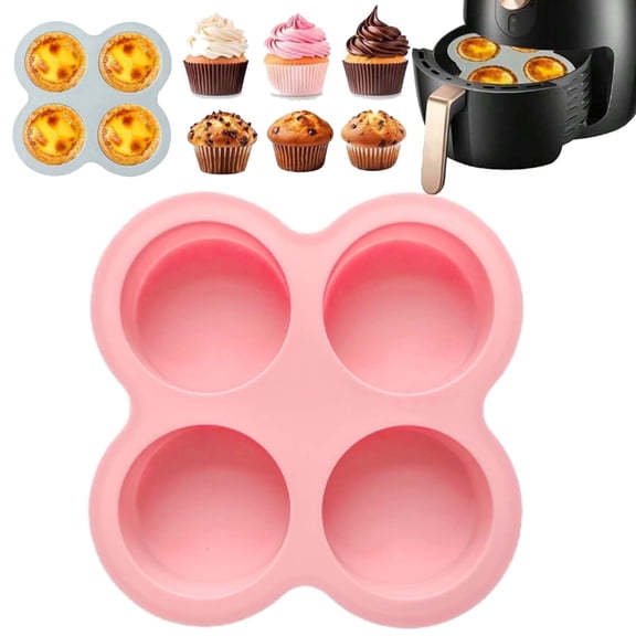 Silicone Egg Molds for Baking, Silicone Egg Bites Molds, 4 Cavity Non-Stick Baking Mold