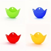 Silicone Egg Poacher - 4PCS Premium Poaching Cups for Microwave & Stovetop - Easy-to-Use Cooker & Molds - Durable Cookware Set