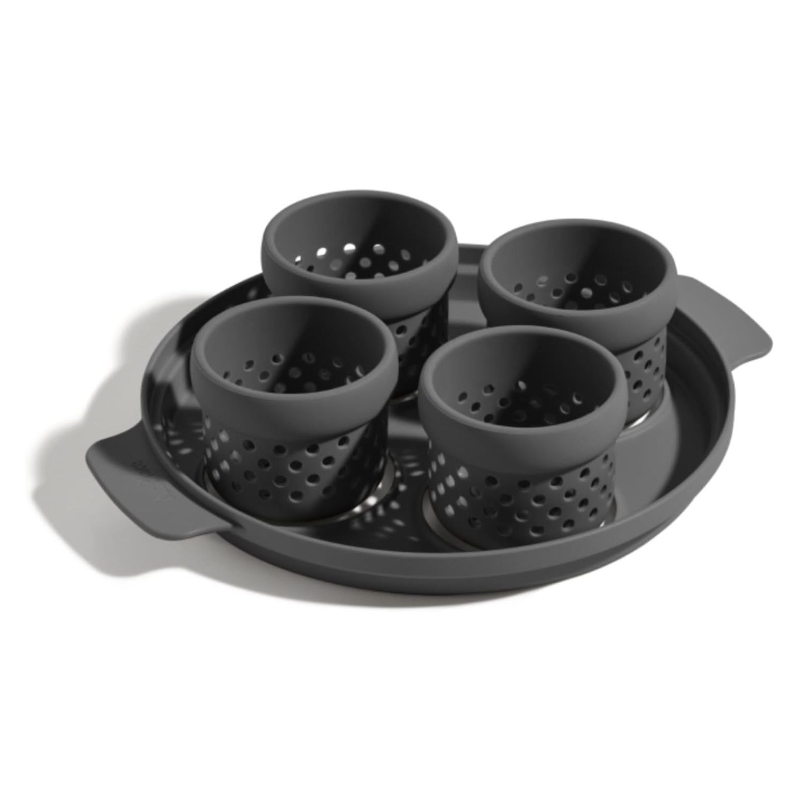 Silicone Egg Poacher AddOn EasyUse Poaching Set FailProof Water Bath Design Includes