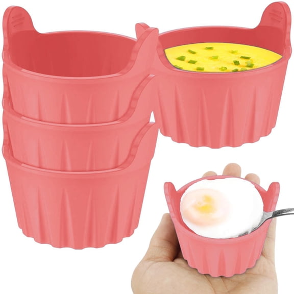 Silicone Egg Poacher Cups Non Stick Fryer Ramekins For Baking Souffle Dishes Heat Resistant Set,egg poacher,silicone baking cup,E,1PC