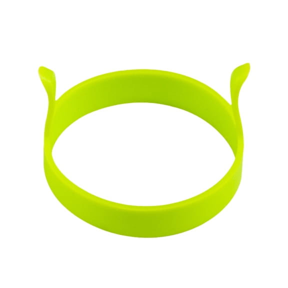 Silicone Egg Ring Set for Frying Round Nonstick 2 Handles Kitchen Tool for Pancakes and Omelets, 8X8X5 cm, Green