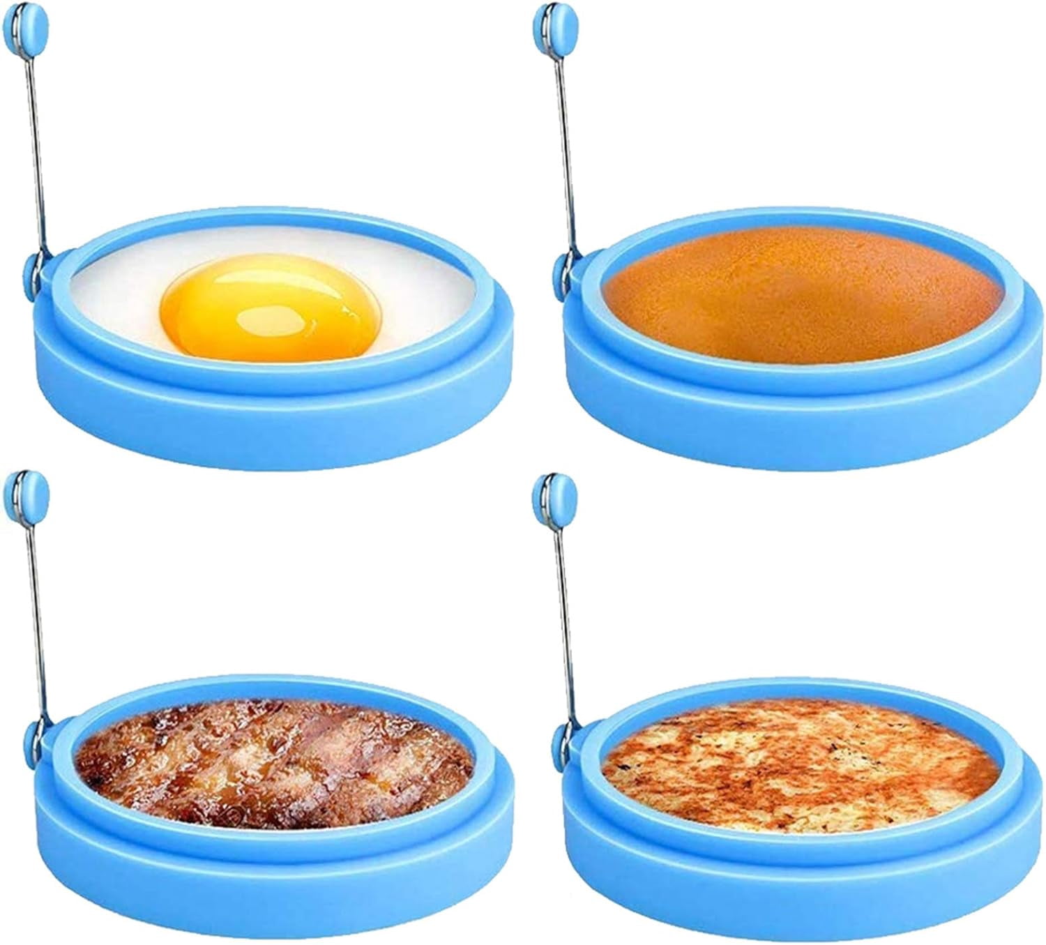 Egg Mold Silicone Egg Rings Non Stick Egg Frying Rings, Fried And Poached Egg And Pancake