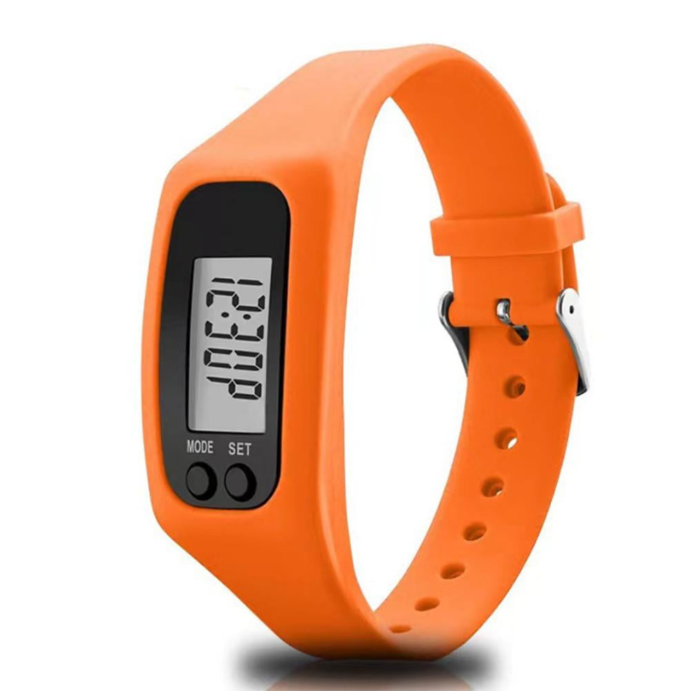 Silicone Electronic Pedometer LED Digital Step Counter Watch for ...
