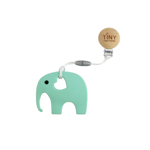 Tiny Teether Silicone Elephant Teether on Clip