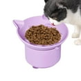 thumbnail image 1 of Elevated Silicone Slow Feeder Cat Dish with Tilt Design Interactive Pet Bowl for Eating Indoor Use, 1 of 2