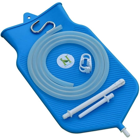 Silicone Enema Bag Kit, 2L, Blue Color for Colon Cleansing - Healthgoodsin