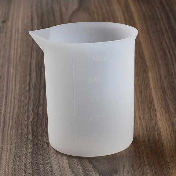 Silicone Epoxy Resin Mixing Measuring Cups For UV Resin Epoxy Resin Jewelry Making Column White 87x71x93mm Inner Diameter: 68x77mm