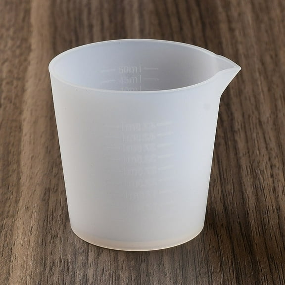 Silicone Epoxy Resin Mixing Measuring Cups For UV Resin Epoxy Resin Jewelry Making Column White 56x50x51mm Inner Diameter: 48.5x54mm Capacity: 50ml(1.69fl. oz)