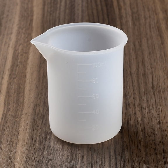 Silicone Epoxy Resin Mixing Measuring Cups For UV Resin Epoxy Resin Jewelry Making Column White 66x58x71mm Inner Diameter: 52x58mm Capacity: 100ml(3.38fl. oz)