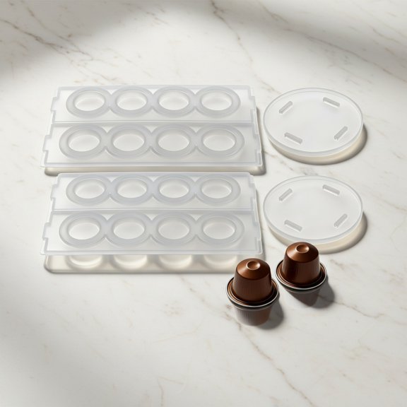 Silicone Epoxy Resin Mold, DIY Coffee Pod Holder Tool Resin Storage Box for Holds 16 Coffee Pods Resin Display Storage Rack Molds for Home Kitchen Desktop