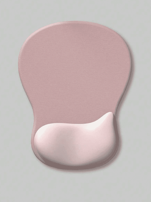 Silicone Ergonomic Wrist Pad – Mouse Pad with Wrist Support, Relieves Hand Pain, Thick Design, Silicone Anti-Slip Base (Lotus Root Pink)