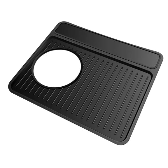 Silicone Espresso Tamper Mat,Food Grade Silicone Mat - Anti-Slip, Food Grade Top Cover for Espresso Machines Black
