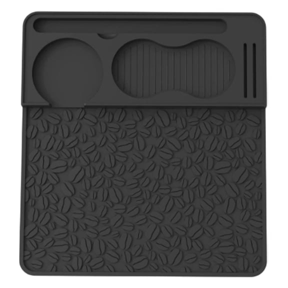 Silicone Espresso Tamping Mat for Countertop, Non-Slip Coffee Tamper Station Mat, Heat Resistant Bar Mat for Espresso Machine Accessories & Portafilter, 1 Pc, 10.19x9.44"