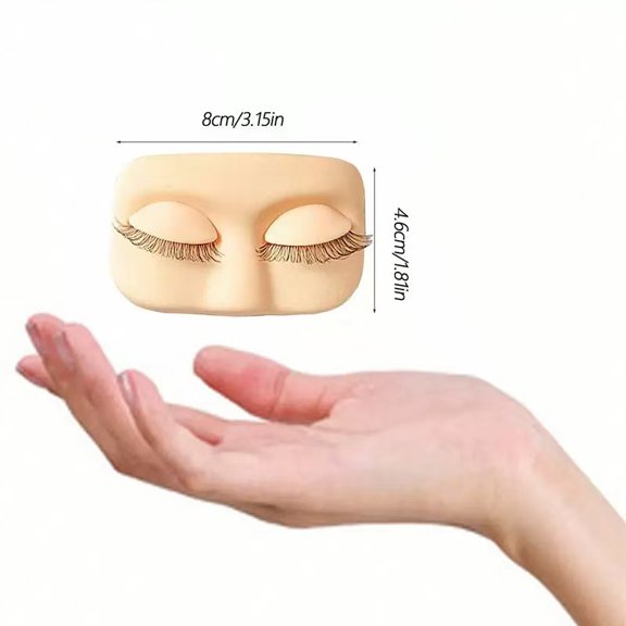 Silicone Eyelash Extension Practice Mannequin Head with Removable Eyelids - Realistic Training Model for Beginner Lash Artists, Light/Deep Skin Tone Options