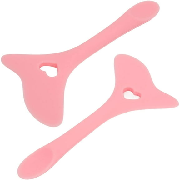 Silicone Eyeliner Winged Aid Tool Eyelash Eyeshadow Eyeliner Stencils Easy Makeup Tool for Lipstick Wearing Aid Face Cream Mask Applicator Beginners(Pink)
