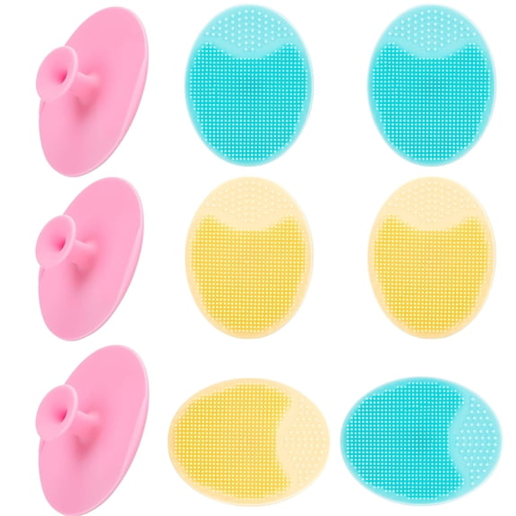 Silicone Face Massager Brush,TGY 9 Pcs Facial Cleansing Brush Manual Facial Cleansing Brush for Massage Pore Cleansing Blackhead Removing Exfoliating