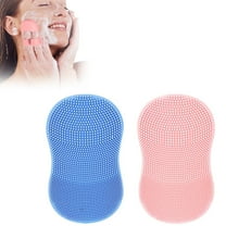Silicone Face Scrubber, Facial Cleansing Brush, Soft Exfoliating Face Wash Brush for Deep Pore Cleaning and Blackhead Removal, Gentle Food-Grade Silicone with Wearable Back Design, 2/3 Pack