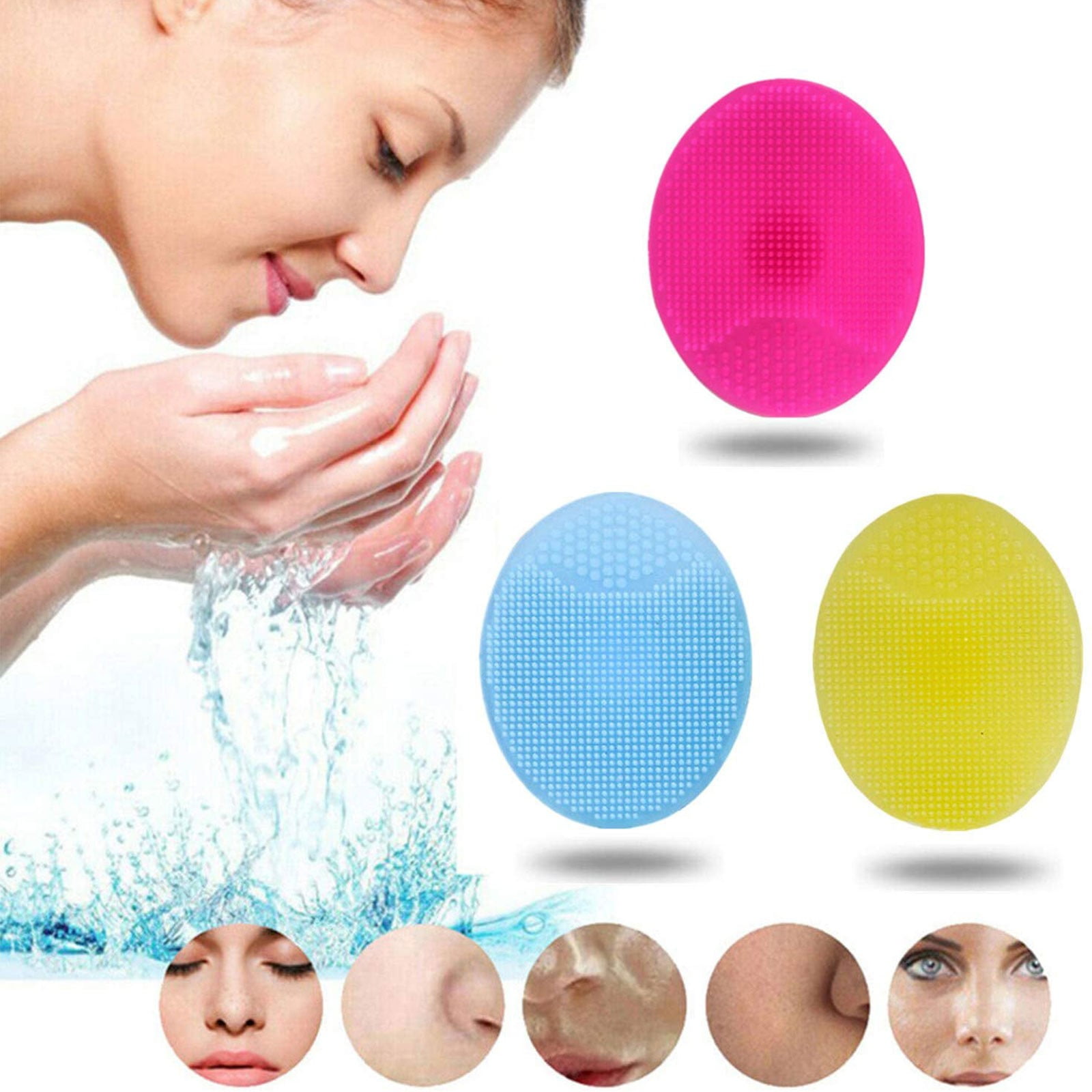 Silicone Face Scrubbers Exfoliator Brush Facial Cleansing Brush Pad