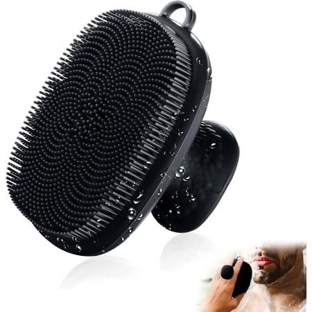 Silicone Facial Cleansing Brush for Men - Manual Exfoliating and Cleansing Brush, Waterproof Skin Care Brush