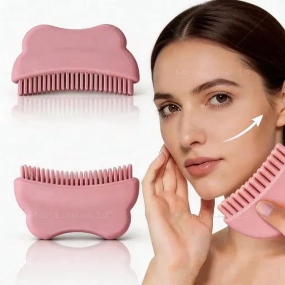 Silicone Facial Massage Brush - Face Brush Massager for Eye and Neck Care, Cleaning, Lifting, and Lymphatic Drainage, Food Grade Silicone Face Scrubber for Sensitive Skin