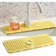 thumbnail image 1 of Silicone Faucet Drip Catcher Mat, 2024 New Kitchen Sink Splash Guard Silicone Draining Mat Fast Drying Stone Sink Tray, Silicone Mat Sink (off-white), 1 of 5