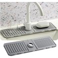 thumbnail image 1 of Silicone Faucet Drip Catcher Mat, 2024 New Kitchen Sink Splash Guard Silicone Draining Mat Fast Drying Stone Sink Tray, Silicone Mat Sink (off-white), 1 of 5
