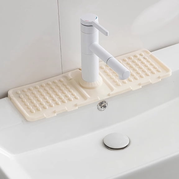 Silicone Faucet Drip Mat, Long Water Splash Absorber for Kitchen Counter Sink, Thickened Dry Pad, B