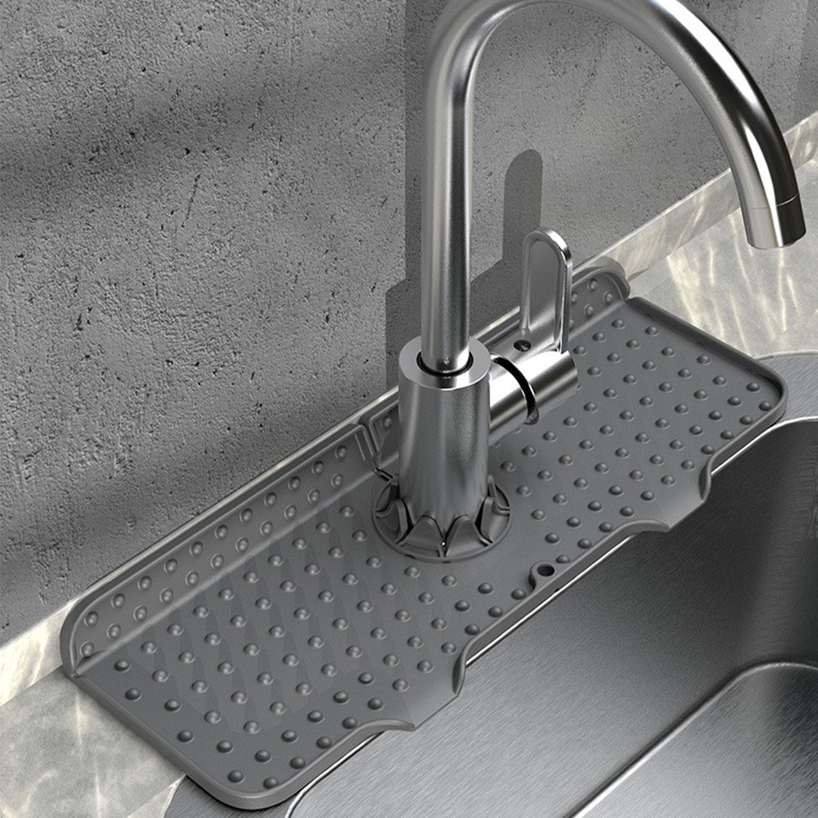 Silicone Faucet Mat for Kitchen, Sink Splash Guard, Bathroom Faucet ...