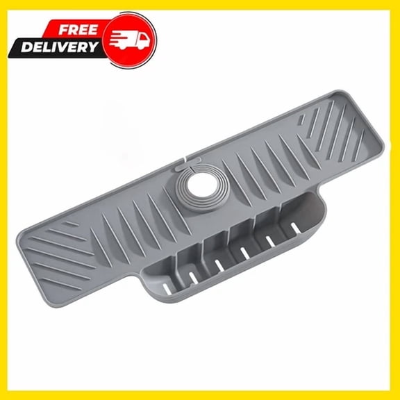 Silicone Faucet Mat Kitchen Sink Splash Guard Slip Drain Pad Drip Catcher Tray