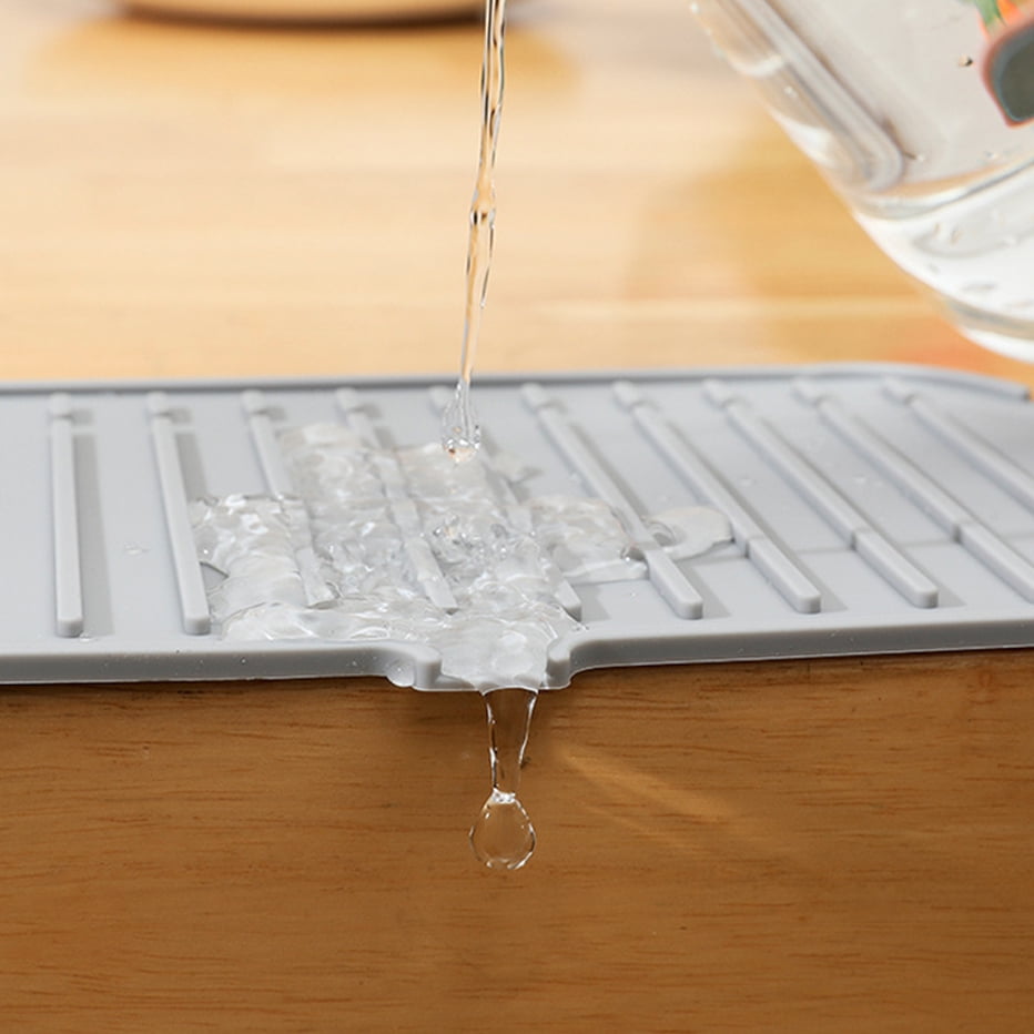 Silicone Faucet Mat Water Ripples Kitchen Catcher Large Sink Splash Pad ...