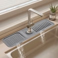 thumbnail image 1 of Silicone Faucet Splash Guard, Kitchen Sink Drain Mat with Drip Catcher Tray and Sink Organizer Caddy for Countertop Protection, 1 of 5