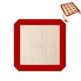 thumbnail image 1 of Silicone Fiberglass Baking Mat, Non Stick Heat Resistant Oven Liner 8.3x8.3 Inch (21x21cm) Red, Reusable Dishwasher Safe Baking Tray Liner for Oven Cooking, 1 of 6