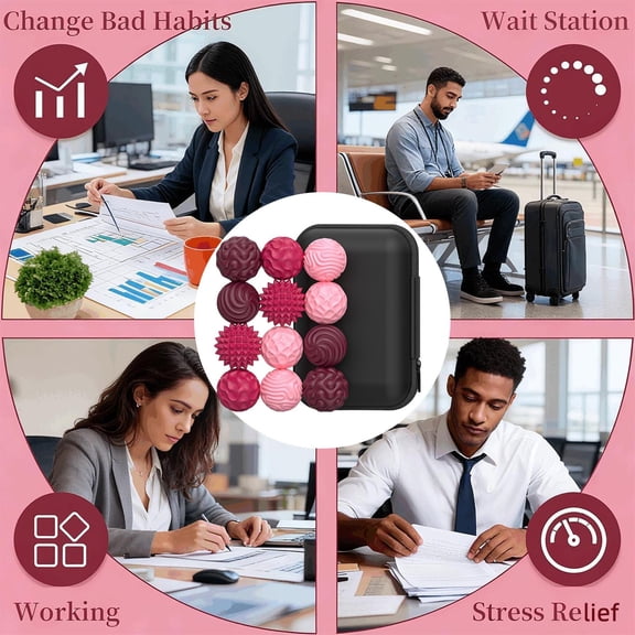 Silicone Fidget Balls - New Fidget Toys Stress Balls For Adults Sensory Stone Travel Toys For Calming,Autism And Adhd,Gifts For Teens