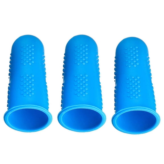 Silicone Finger Covers, 3 Pcs Finger Protectors, Finger Gloves, Gel Finger Cots, Finger Support Protector Caps Gloves, Finger Covers Protection Cots for Kitchen, Work, Sculpture, Anti-Slip